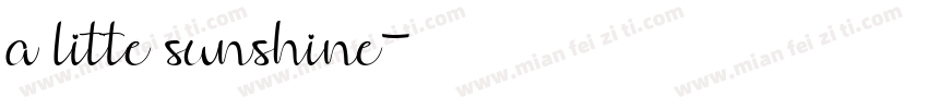 a litte sunshine字体转换